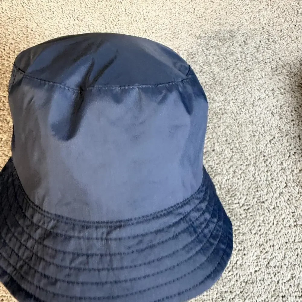 Hummel Hat Bucket Boys One Size Blue Water Resistant Taffeta Logo Activewear